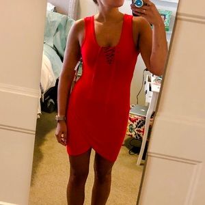 NWT HOT KISS - Sexy Bodycon Lace Up Dress